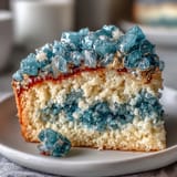 Teal Gold Geode Cake Slice