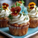 spring cupcakes edible flowers