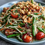 Fresh Thai Papaya Salad, bursting with zesty flavors, perfect for lunch.