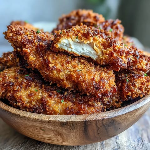 Golden-baked Crispy Turmeric Chicken Tenders served with a fresh green salad.