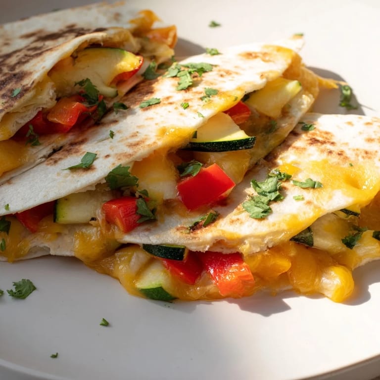 A delicious serving of quesadillas with a slightly browned, crispy shell and various fillings inside.