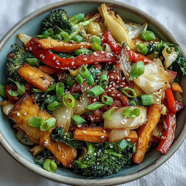 This Comforting Fermented Veggie Winter Stir-Fry features crisp broccoli, carrots, and sweet potato tossed in sesame oil.