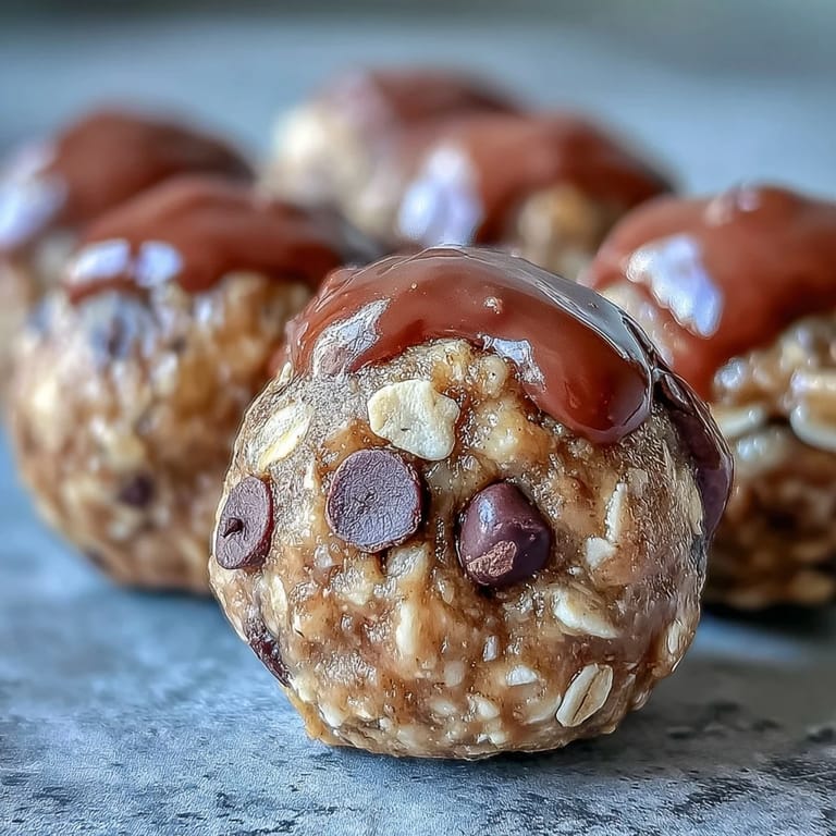 Banana Chocolate Chip Energy Balls are lined up on parchment paper, some halved to reveal the soft, chewy interior with melted chocolate.