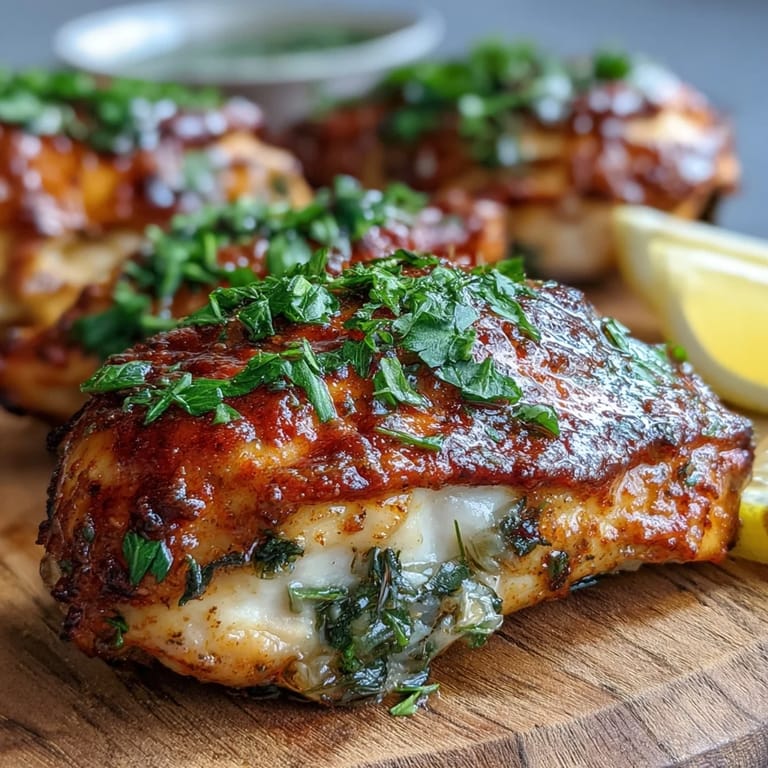 Moist, spice-rubbed Oven Baked Chicken Breast resting on a baking sheet next to colorful roasted vegetables for a wholesome weeknight dinner.
