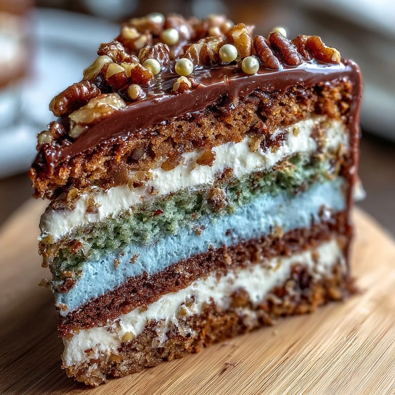 Four beautifully graduated ombre cake layers in blue tones, frosted with smooth vanilla buttercream.