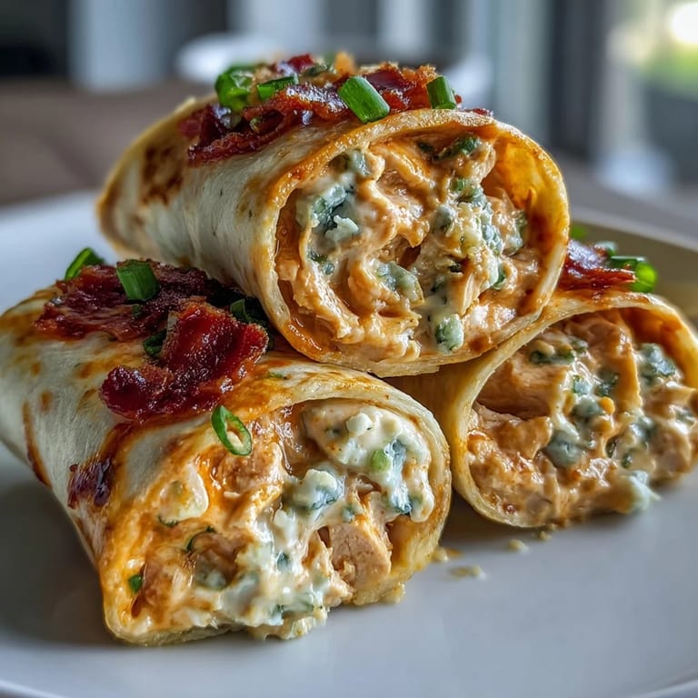 Flavorful Buffalo Chicken Pinwheels with shredded chicken, blue cheese, and crisp celery wrapped in soft tortillas, great for sharing.  